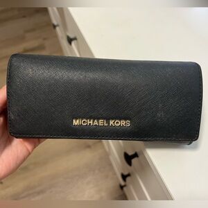Michael Kors Black Leather Clutch